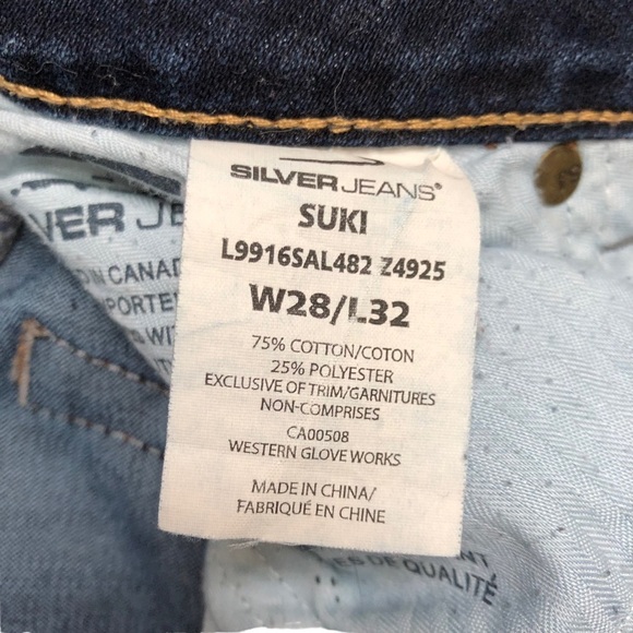 Silver Jeans Suki Size W28 L32 Flare Mid Rise Y2K - Picture 12 of 13